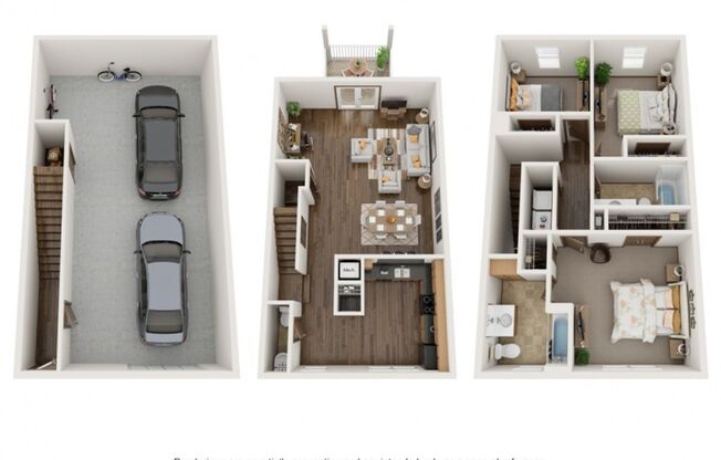 3 beds, 2.5 baths, 1,960 sqft, $1,950, Unit 317SMA3