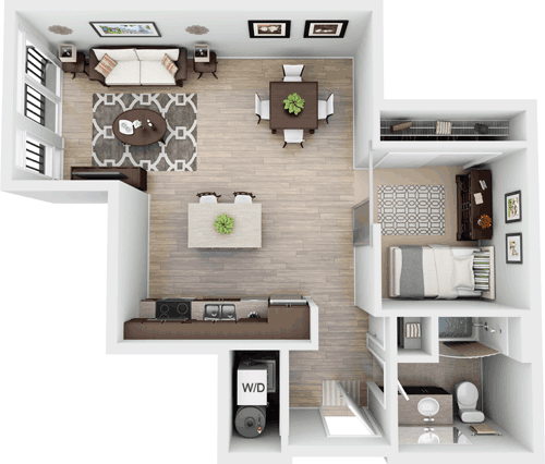 Studio, 1 bath, 701 sqft, $2,249, Unit 627