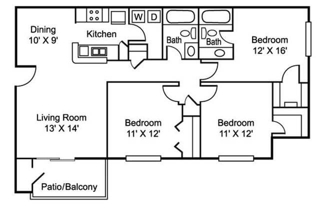 3 beds, 2 baths, 1,141 sqft, $1,358