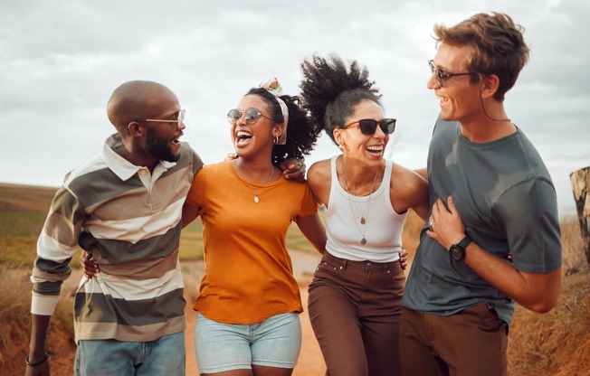 Happy group at Senna at Canyon Trails Apartments