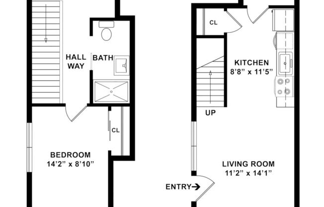 1 bed, 1 bath, 602 sqft, $2,914