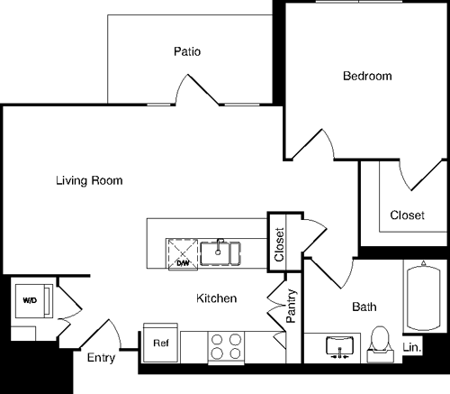 1 bed, 1 bath, 700 sqft, $2,867