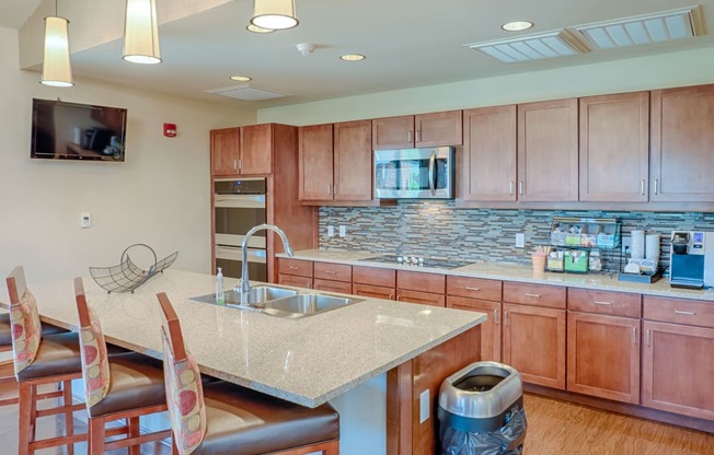 Dakota Ridge clubhouse kitchen Apartments for Rent Williston, ND