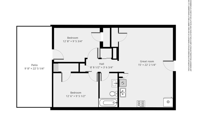 2 beds, 1 bath, 800 sqft, $1,195