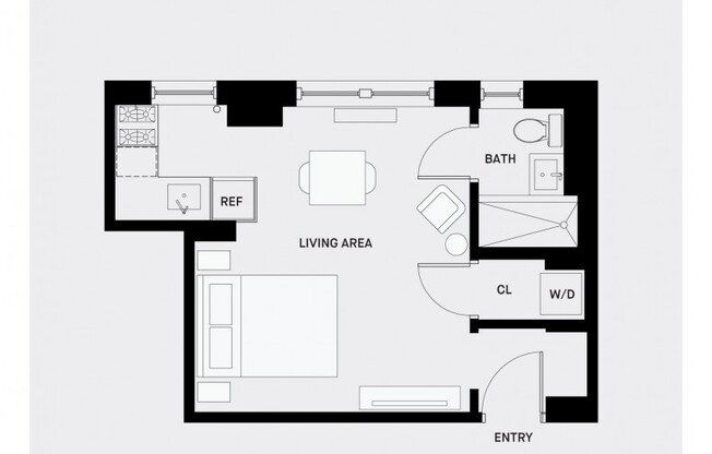 Studio, 1 bath, $3,500, Unit 3F