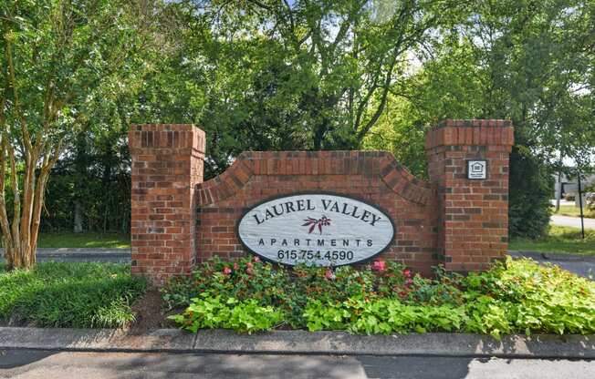 Monument Sign at Laurel Valley Apartments in Mount Juliet Tennessee March 2021 2