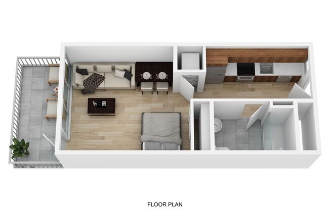 Studio, 1 bath, 270 sqft, $1,825, Unit 101