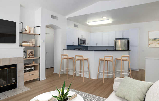 Living Room with Hard Surface Flooring