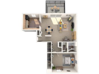 1 bed, 1 bath, 720 sqft, $890