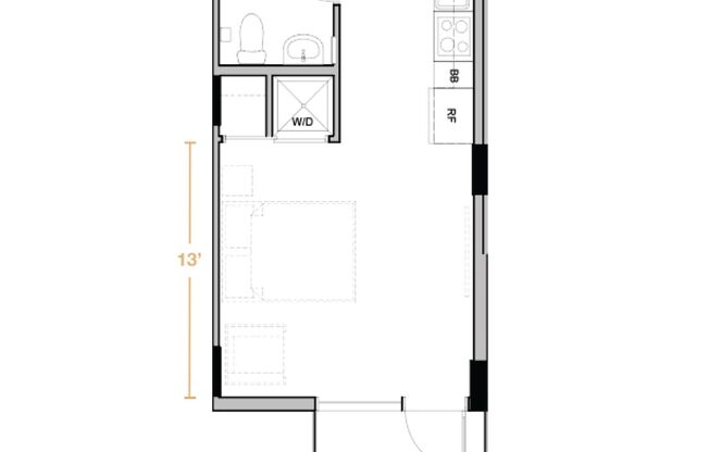 Studio, 1 bath, 362 sqft, $1,995, Unit 311