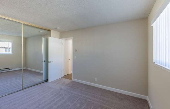 Bedroom facing door