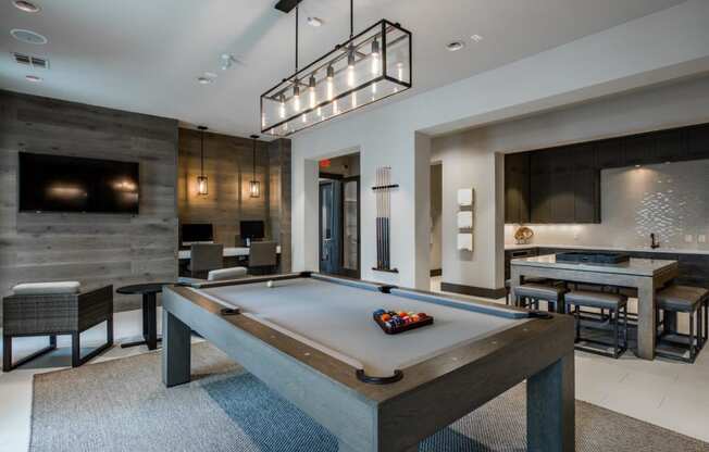 Harpers Retreat Clubhouse Lounge with Billiards Table