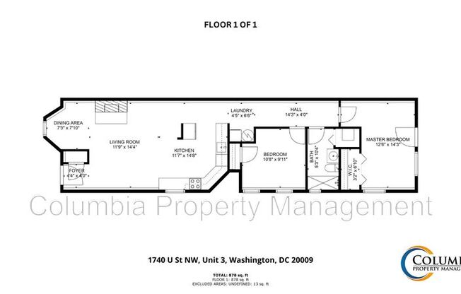 1 bed, 1 bath, 878 sqft, $2,795