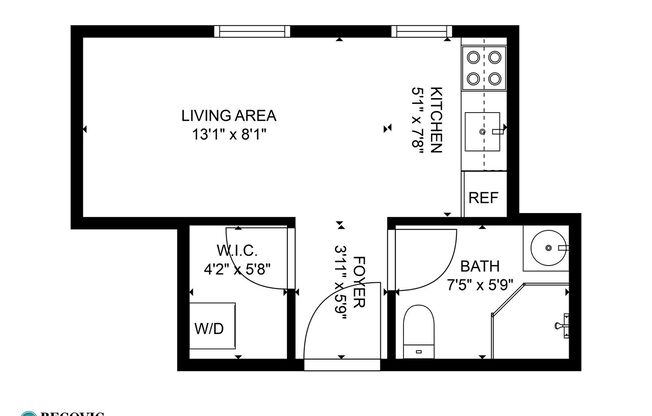Studio, 1 bath, 225 sqft, $1,365, Unit 306
