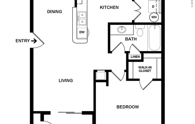 1 bed, 1 bath, 729 sqft, $1,309