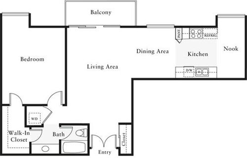 1 bed, 1 bath, 870 sqft, $3,274, Unit 0104