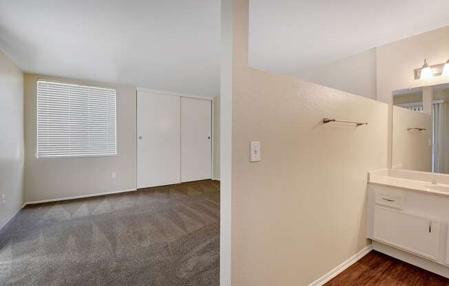 Wall divider in master bedroom at LAKE DIANNE, Santa Ana, CA