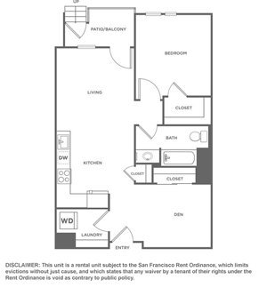 1 bed, 1 bath, 797 sqft, $3,439
