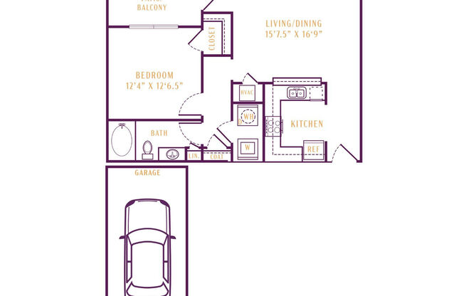 1 bed, 1 bath, 766 sqft, $1,362