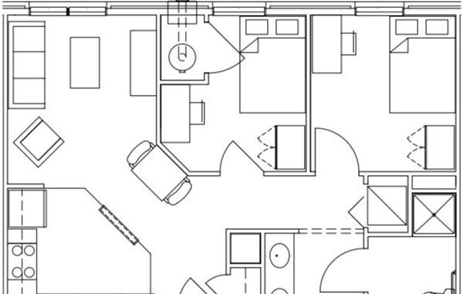 2 beds, 1 bath, 744 sqft, $1,637