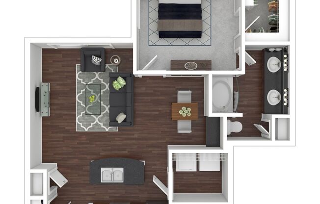 1 bed, 1 bath, 933 sqft, $1,615