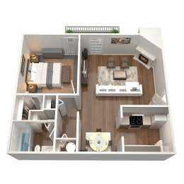 1 bed, 1 bath, 700 sqft, $1,081