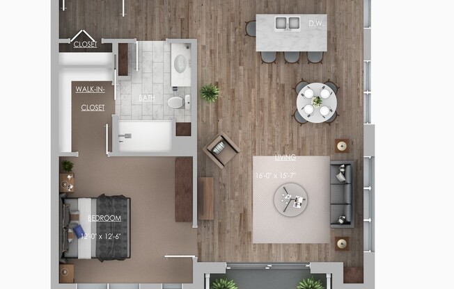 1 bed, 1 bath, 875 sqft, $1,490, Unit 303