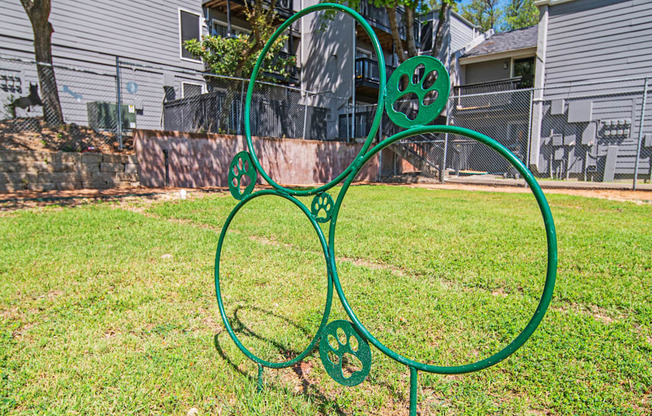 a sculpture in our pet area.