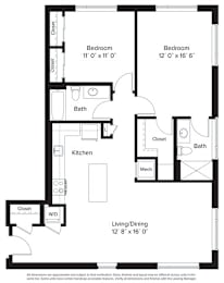 2 beds, 2 baths, 1,072 sqft, $2,531