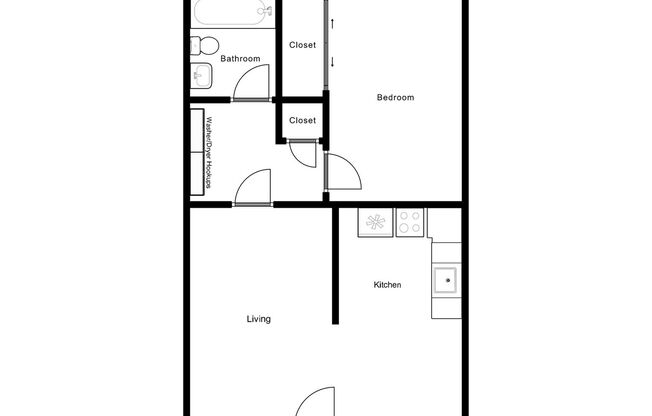 1 bed, 1 bath, 585 sqft, $1,175, Unit 2