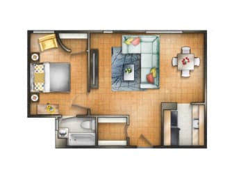 1 bed, 1 bath, 755 sqft, $1,900