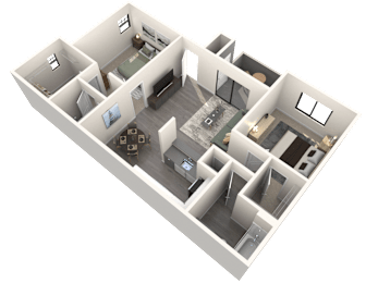 2 beds, 2 baths, 880 sqft, $2,606