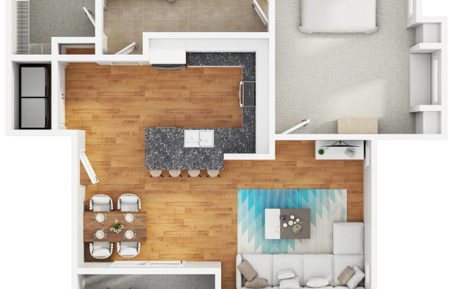 1 bed, 1 bath, 761 sqft, $1,469