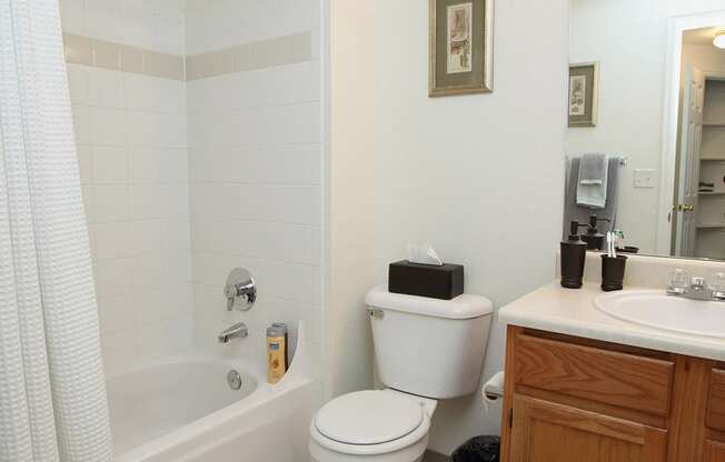 Full Bathrooms at Tower Road Apartments in Denver Co