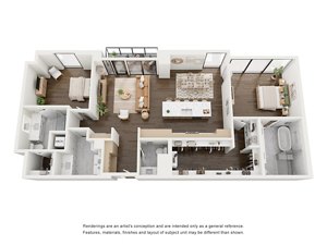 2 beds, 2.5 baths, 1,574 sqft, $11,445