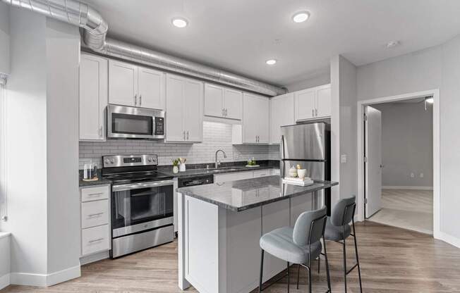 Kitchen with White Cabinetry