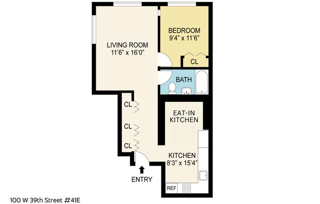 1 bed, $4,400, Unit 41E