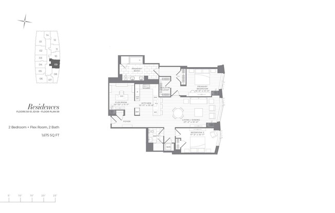 2 beds, 2 baths, 1,675 sqft, $11,000, Unit 3709