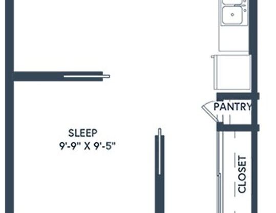 1 bed, 1 bath, 635 sqft, $2,495, Unit 302