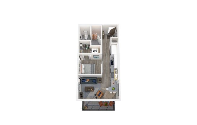 Studio, 1 bath, 479 sqft, $1,195, Unit 517