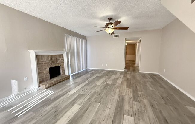 3-Bedroom Duplex with Modern Flooring, Fireplace & Spacious Layout in Grand Prairie