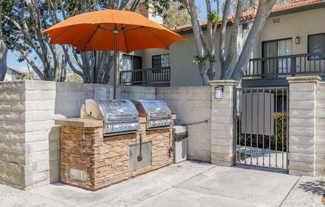 our apartments showcase an outdoor kitchen