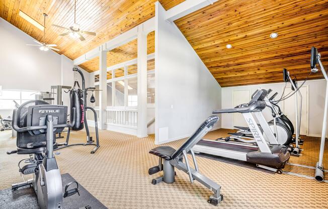Cardio machines in state-of-the-art fitness center at Edmond, OK apartments
