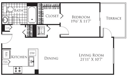 1 bed, 1 bath, 707 sqft, $2,425, Unit 237