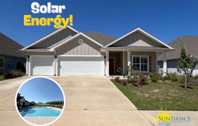 4-Bedroom SOLAR ENERGY Home in Shoal River Landing!