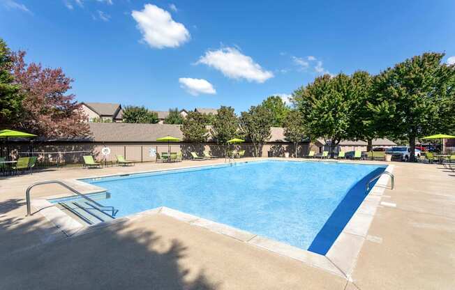 the swimming pool at our apartments