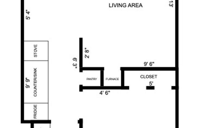 1 bed, 1 bath, 430 sqft, $815, Unit 703-1