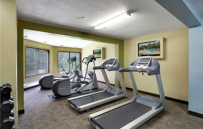 Fitness Room | Cedars Lakeside Apartments in Little Canada, MN