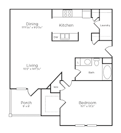 1 bed, 1 bath, 951 sqft, $1,318