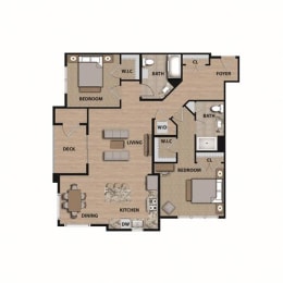 2 beds, 2 baths, 1,115 sqft, $2,678